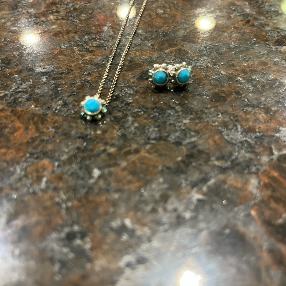 Brighton Turquoise Colored Jewelry Set
